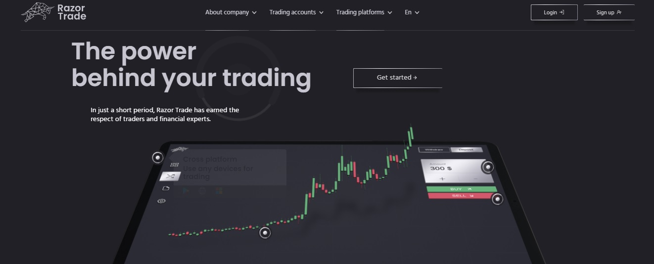 Razor Trade website