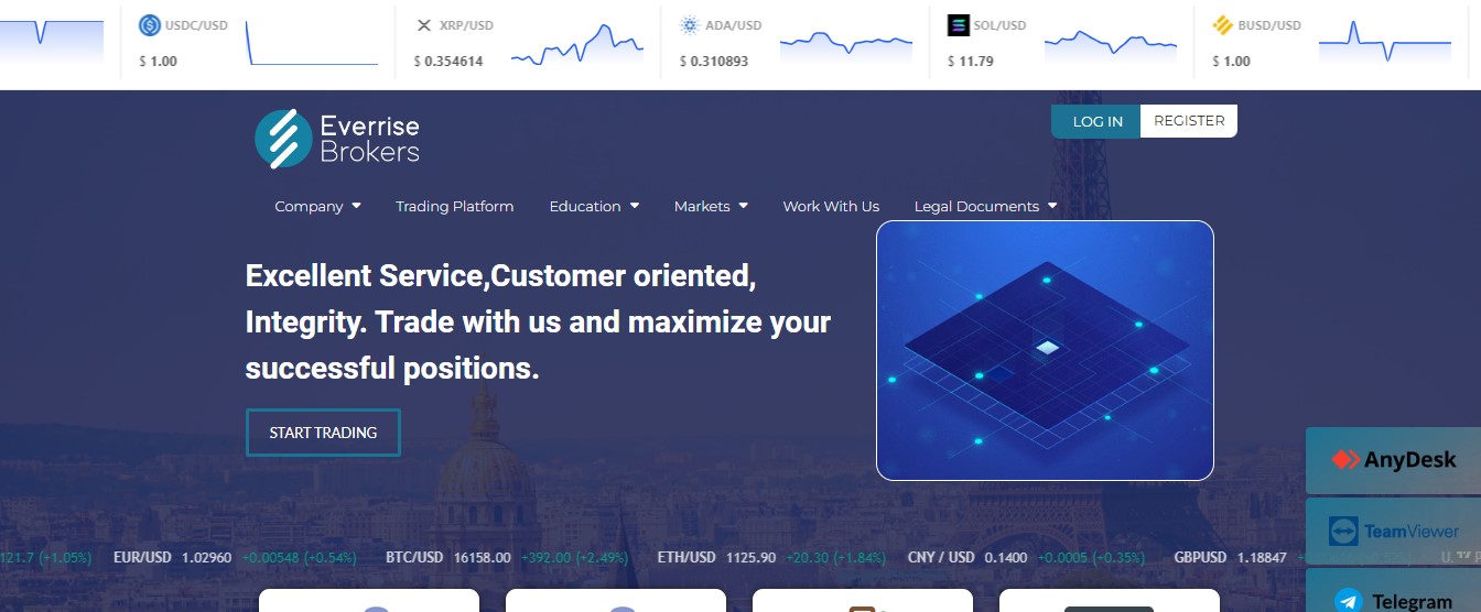 Everrise Brokers website